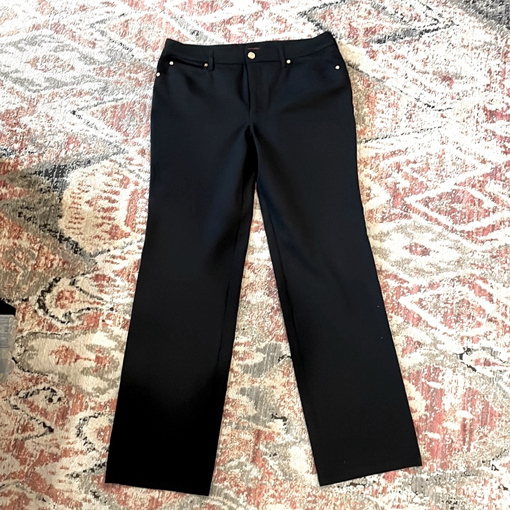 ESCADA Wide Leg Black Jeans Pants Like New - Size 42